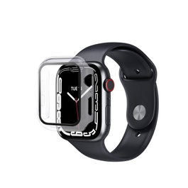 eSTUFF Titan Shield Protecteur d'écran intégral pour Apple Watch Series 7/8 41 mm - Transparent