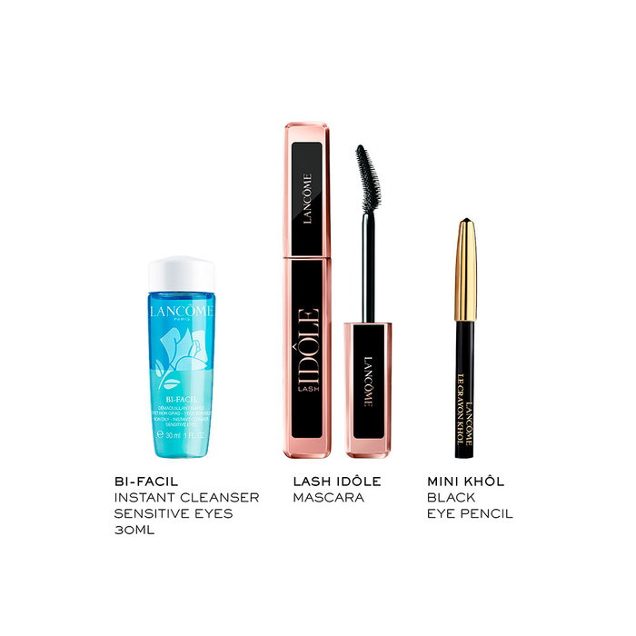 Lancôme Coffret Lash Idôle : Mascara Waterproof, Mini Khol et Démaquillant Biphasé Lancôme Coffret Lash Idôle : Mascara Waterproof, Mini Khol et Démaquillant Biphasé