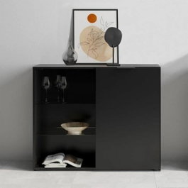 BigBuy Home Petit meuble de rangement Noir