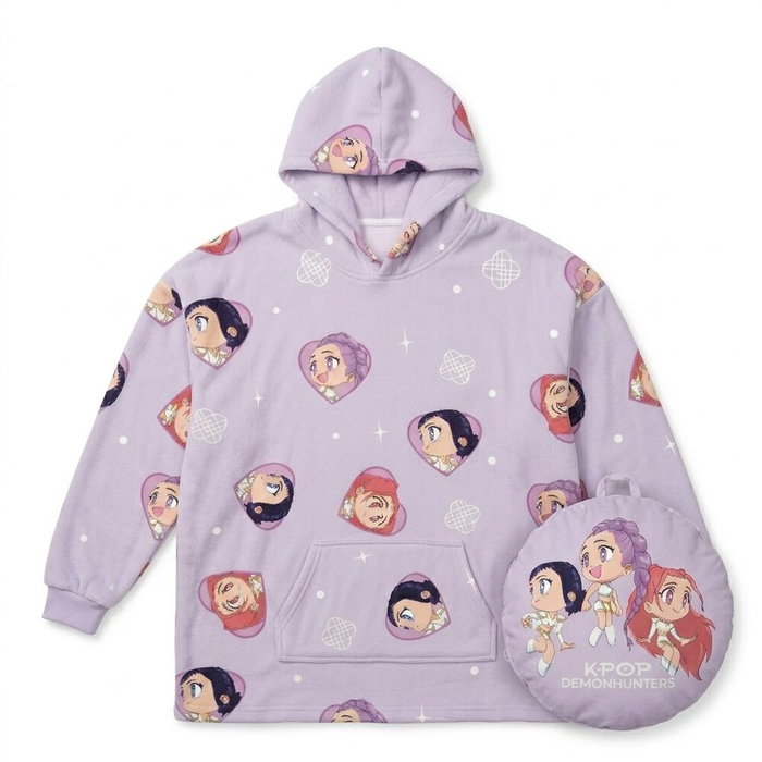 NETFLIX Sudadera oversize cojin KPop Demon Hunters, Taille M, 8-10 ans NETFLIX Sudadera oversize cojin KPop Demon Hunters, Taille M, 8-10 ans