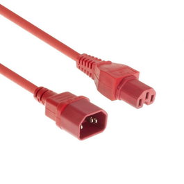 MicroConnect Câble d'alimentation rouge C14 vers C15, 1,8M