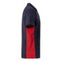 DUVER Polo Piqué Bicolore Marine et Rouge Taille XL
