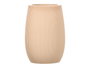 Berilo Pot en polirésine beige à rayures pour salle de bain 8x11x8 cm (Set de 12)