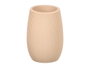 Berilo Pot en polirésine beige à rayures pour salle de bain 8x11x8 cm (Set de 12)
