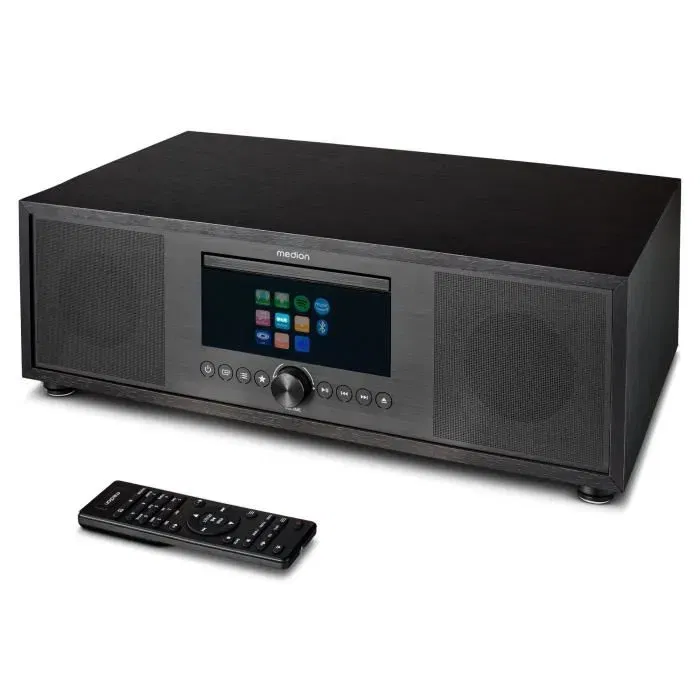 Medion Systeme Tout-en-un Radio Internet DAB+/FM Lecteur CD Son 2.1 Subwoofer Integre 80W RMS Bluetooth USB AUX LCD 2.8"