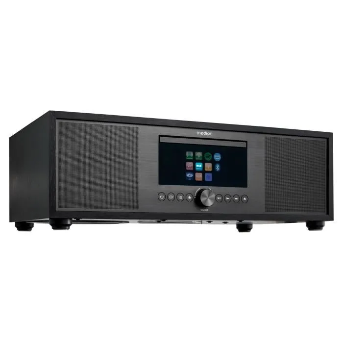 Medion Systeme Tout-en-un Radio Internet DAB+/FM Lecteur CD Son 2.1 Subwoofer Integre 80W RMS Bluetooth USB AUX LCD 2.8"