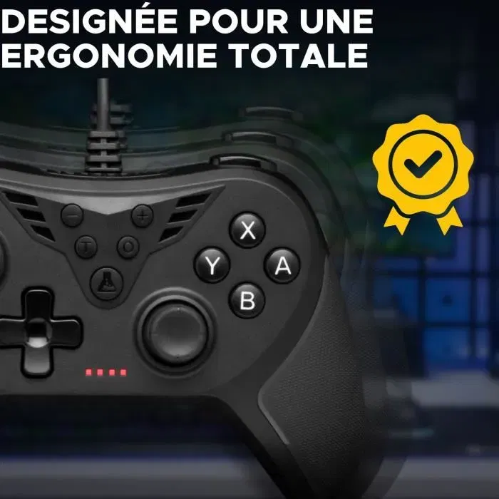 The G-LAB K-PAD HELIUM - Manette de jeu filaire USB pour PC et PlayStation - Noir
