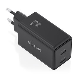 Chargeur mural Aisens ASCH-65W2P079-BK Noir 65 W