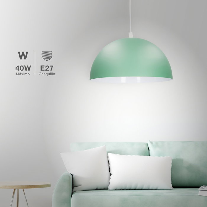 GSC Evolution Lampe de plafond suspendue Serie Abala E27 Ø400mm Vert