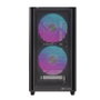 Einarex PM150 Boîtier Micro-ATX Gaming RGB USB 3.0 USB-C Noir, Fenêtre en Verre Trempé