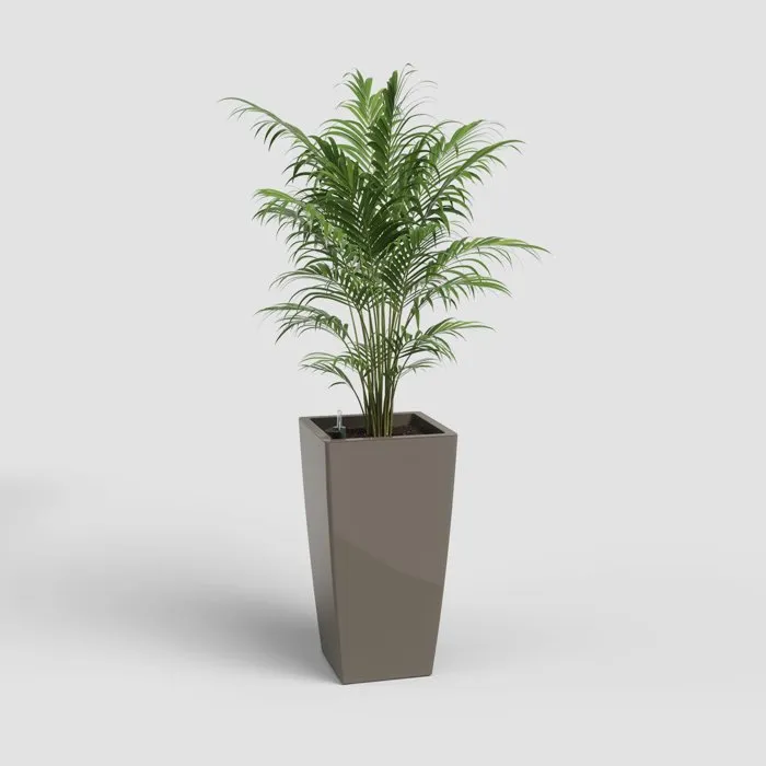Artevasi Pot de fleurs Pisa SWS 60 BR - Intérieur et extérieur - Plastique - Ø33 x H61 cm - 45 L - Taupe
