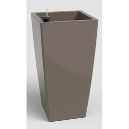Artevasi Pot de fleurs Pisa SWS 60 BR - Intérieur et extérieur - Plastique - Ø33 x H61 cm - 45 L - Taupe