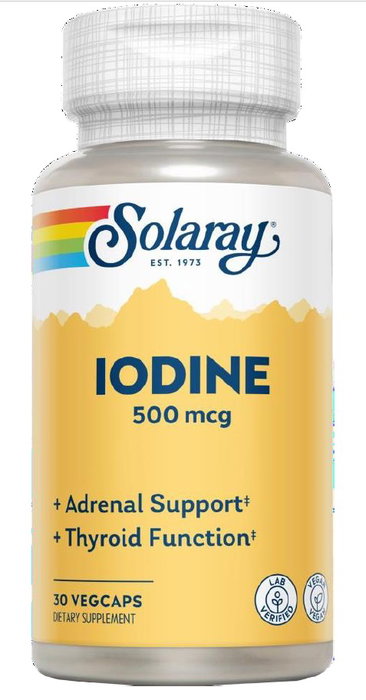 SOLARAY IODINE 500mcg 30 capsules végétales