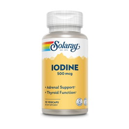 Solaray Iodine 500mcg, 30 capsules végétales