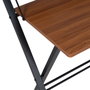 BigBuy Office Bureau Marron Noir Fer Bois MDF 87 x 56 x 87 cm