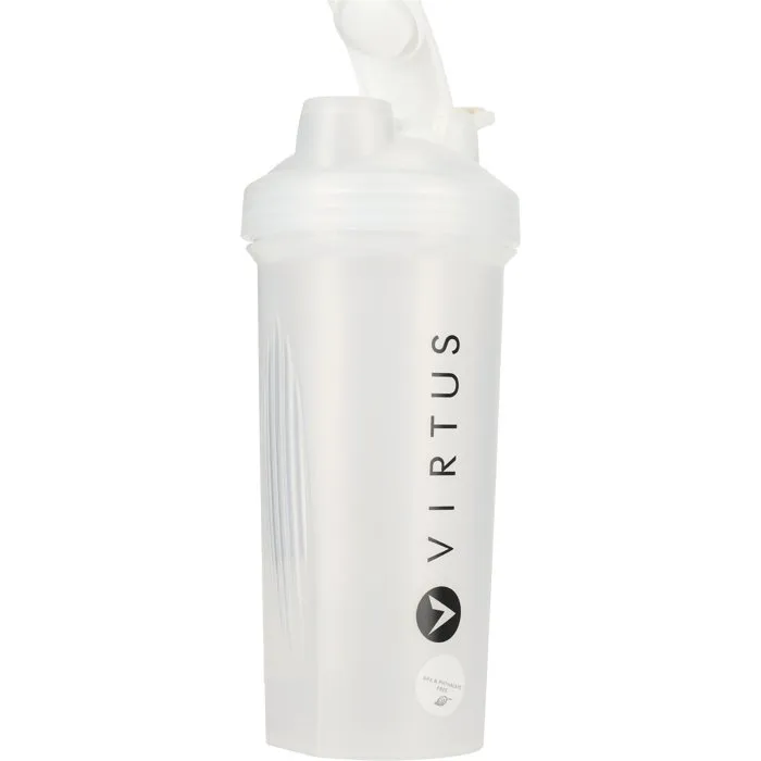 Virtus Shaker Castaldo 500 ml - Gobelet à mélange avec boule et compartiment à poudre - Blanc - ATHLECIA