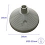 Marbueno 10502 Base de Parasol Ronde Plastique 45x45x14 cm 20L Blanc pour Jardin Piscine Terrasse