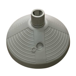 Marbueno 10502 Base de Parasol Ronde Plastique 45x45x14 cm 20L Blanc pour Jardin Piscine Terrasse