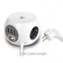 Ewent EW3939 Prise Cubique 3 Prises + 3 Ports USB 2,4A Protection Enfants Parasurtenseur Câble 1,5m