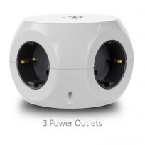 Ewent EW3939 Prise Cubique 3 Prises + 3 Ports USB 2,4A Protection Enfants Parasurtenseur Câble 1,5m