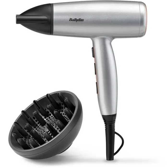 Babyliss Sèche-cheveux D580DE Cosmos 2100 W avec Diffuseur - Léger et compact