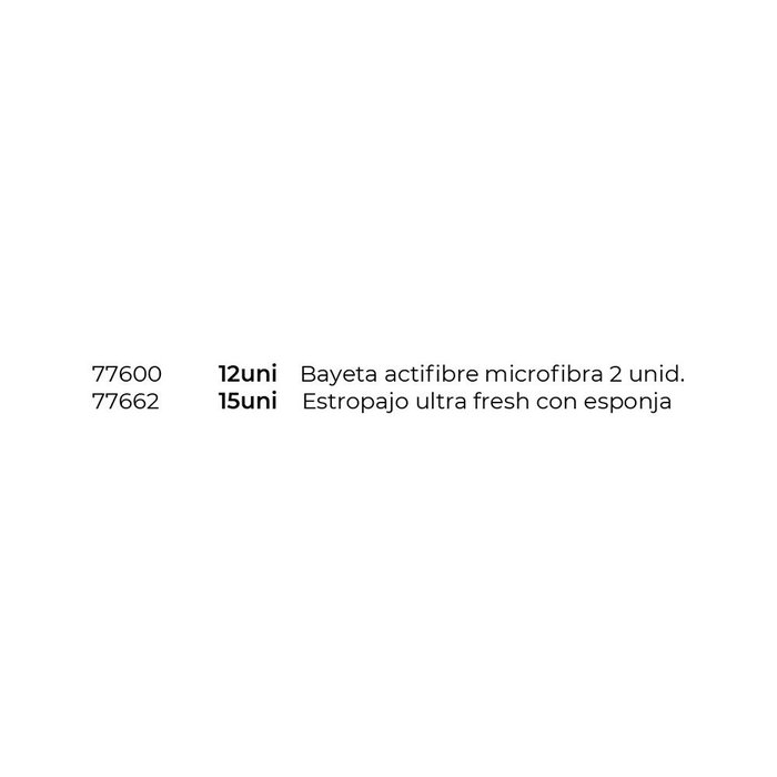 Vileda Présentoir de comptoir avec 15 lavettes Actifibre et 12 éponges Ultrafresh