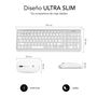 Clavier et souris sans fil Subblim SUBKBC-DCEP10 Argenté Espagnol Qwerty