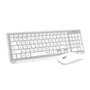 Subblim Dcep10 Combo Clavier et Souris Sans Fil Bluetooth 5.2 RF 2.4G Multidispositif QWERTY Espagnol Argent et Blanc