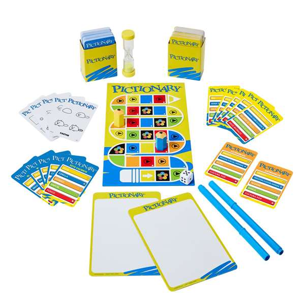 Mattel Jeu Pictionary Original - Jeu de Dessin en Famille - Version Espagnole - À Partir de 8 Ans Mattel Jeu Pictionary Original - Jeu de Dessin en Famille - Version Espagnole - À Partir de 8 Ans