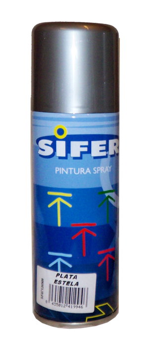 SIFER Peinture en Spray Émail Acrylique Brillante Plata Estela 200ml SIFER Peinture en Spray Émail Acrylique Brillante Plata Estela 200ml