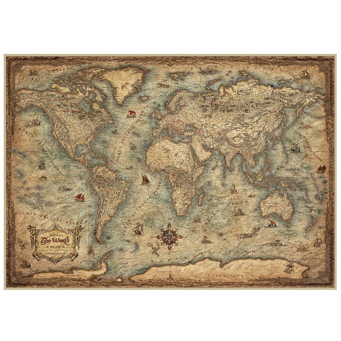 Educa Puzzle 3000 Pièces - Carte du Monde (Mapamundi) Réf. 19567 - Dimensions 120 x 85 cm