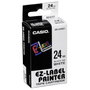 Casio XR-24WE1 Ruban d'étiquette 24 mm noir sur blanc