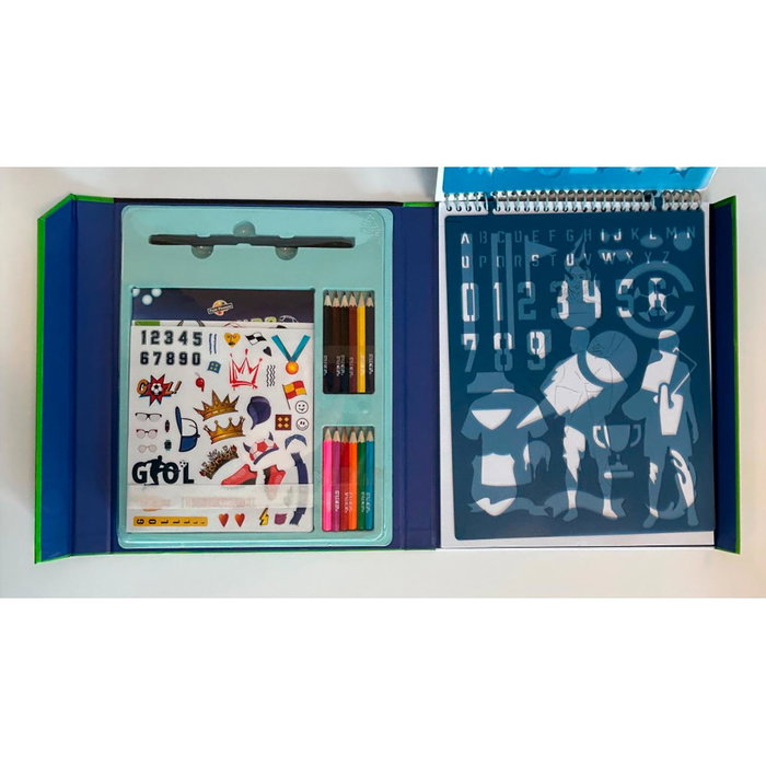 CEFA Kit Créatif Petit Picasso 00569 pour Dessiner des Maillots de Football - Jeu de Dessin et Autocollants, +8 Ans