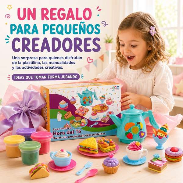 Jugatoys Jeu de pâte à modeler Heure du thé, 36 pièces