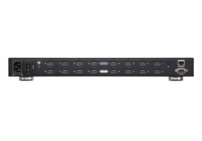 Aten VM0808HB Commutateur matriciel HDMI True 4K 8 x 8 avec HDR10+, Dolby True HD, RS-232, Telnet, montage rack 1U