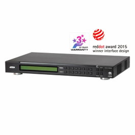 Aten VM0808HB Commutateur matriciel HDMI True 4K 8 x 8 avec HDR10+, Dolby True HD, RS-232, Telnet, montage rack 1U