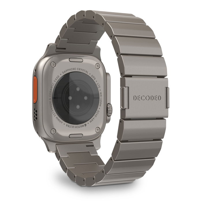 Decoded Bracelet en Titane pour Apple Watch Ultra 1 et 2, Titanium Natural Decoded Bracelet en Titane pour Apple Watch Ultra 1 et 2, Titanium Natural
