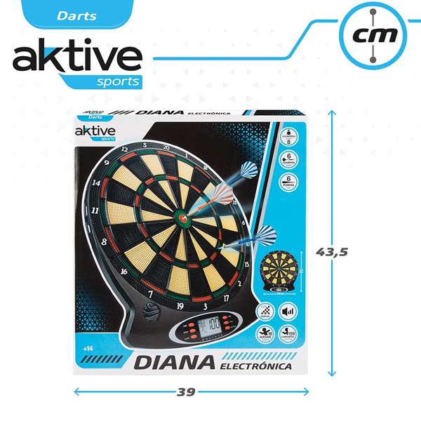 Color Baby Diana électronique multifonctions - Jeu de fléchettes avec 8 joueurs et 18 jeux - Dimensions 38 x 43 cm Color Baby Diana électronique multifonctions - Jeu de fléchettes avec 8 joueurs et 18 jeux - Dimensions 38 x 43 cm