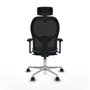Piqueras y Crespo Chaise de Bureau avec Appui-tête Jorquera 3D086N2 Bleu ciel