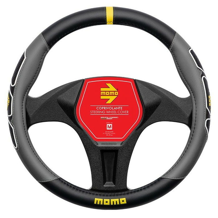 Momo Housse de volant FUN Noir-Gris 38-39cm Momo Housse de volant FUN Noir-Gris 38-39cm