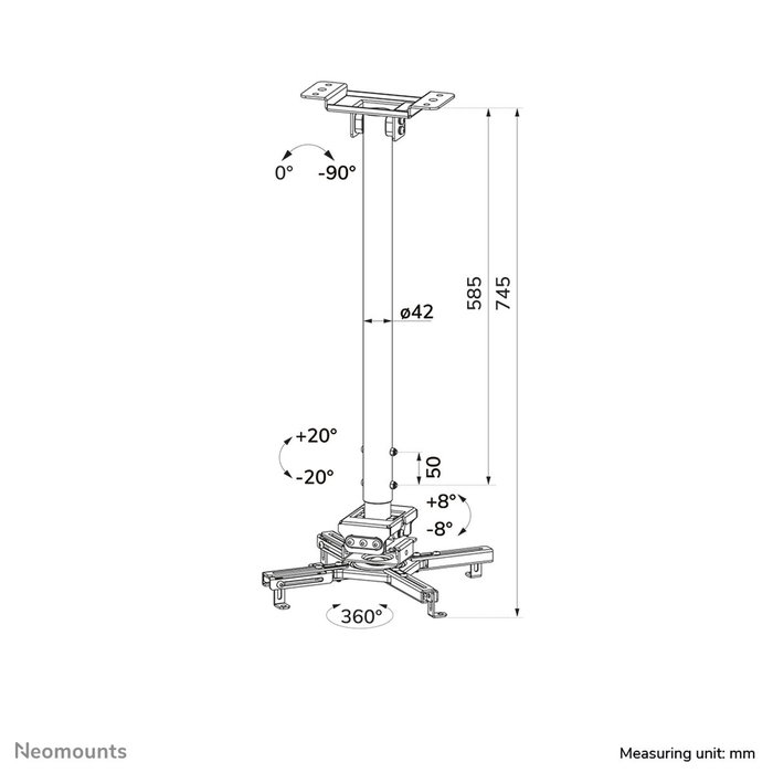 Support de table d'écran Neomounts CL25-550WH1