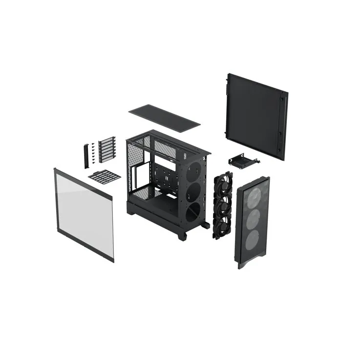 Fractal Design Pop 2 Air TG Boîtier PC ATX Noir FD-C-POA2A-02 avec 3 ventilateurs, flux d'air optimisé, support GPU 416 mm, radiateur 360 mm et contrôle RGB