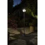 Smart Solar Lampadaire Solaire d'Extérieur Lanterne 365 - 170 cm, LED 100 lm Blanc Froid, Lentille Verre Effet Goutte, Structure Métal Noir