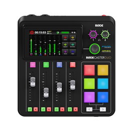 RODE Rodecaster Duo Studio de Production Audio pour Podcasters – 2 Entrées Combo, 4 Faders, APHEX, Bluetooth USB-C, Écran Tactile 5,5"