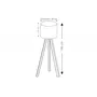 Lampe sur pied "Qinhuangdao-1" OPV-780SGN3438 Bois Tissu Abat-jour Cylindrique Douille E27