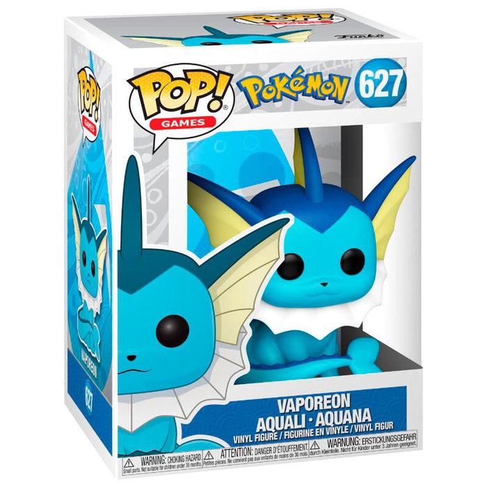 FUNKO - Figura POP Pokemon Vaporeon - Figurine Vinyle Funko POP de 9cm dans sa boîte cadeau - Collection Pokémon