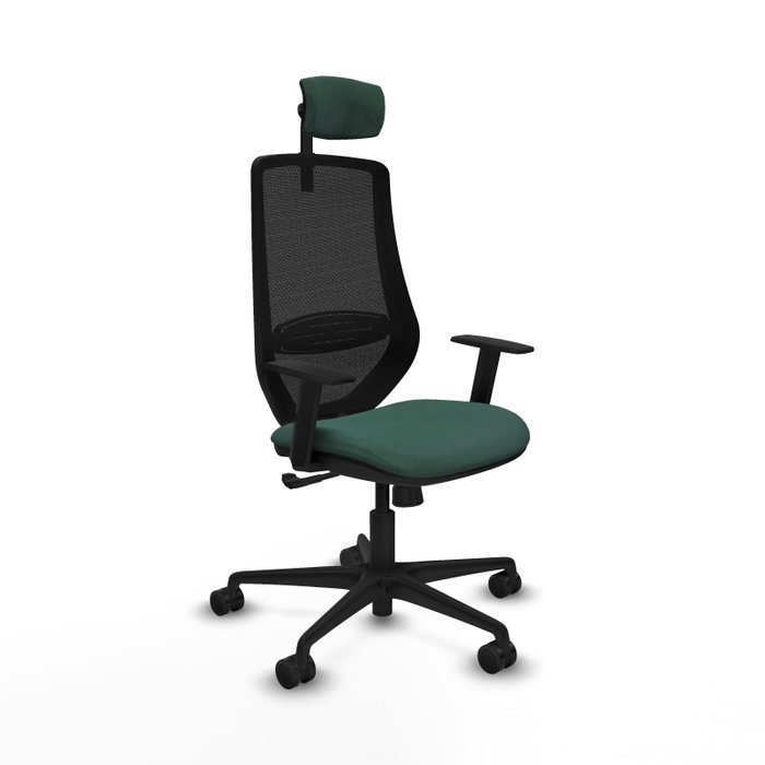 Piqueras y Crespo Chaise de bureau Mardos Vert bouteille et Noir Piqueras y Crespo Chaise de bureau Mardos Vert bouteille et Noir