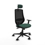 Piqueras y Crespo Chaise de bureau Mardos Vert bouteille et Noir