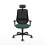 Piqueras y Crespo Chaise de bureau Mardos Vert bouteille et Noir