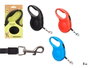 MASCOW Flexi Mascota Laisses Extensibles 5 Mètres, Lot de 3 (Couleurs : Bleu, Noir, Rouge)
